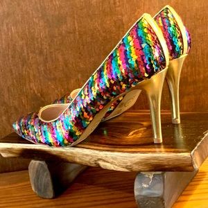 Chinese Laundry Sequins Pump,Color RAINBOW, Sz 7.5
